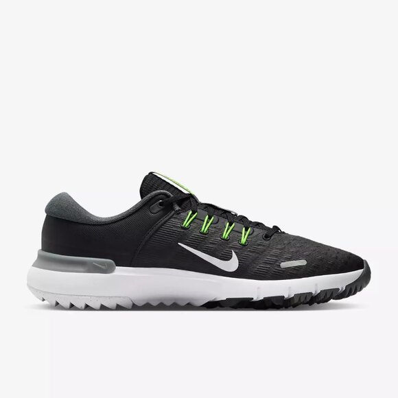 New Sz 11.5W MEN\'S NIKE FREE GOLF NN SPIKELESS FQ7875-001 BLACK GREY VOLT WHITE